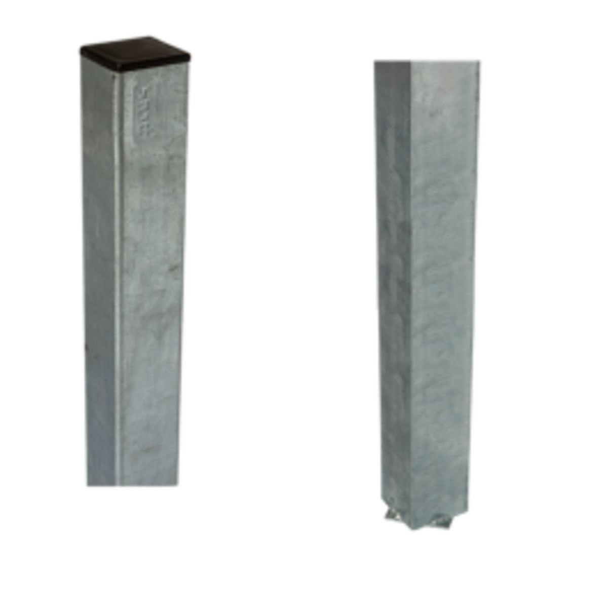 Steel fence post square 45x45x1860mm for casting into concrete