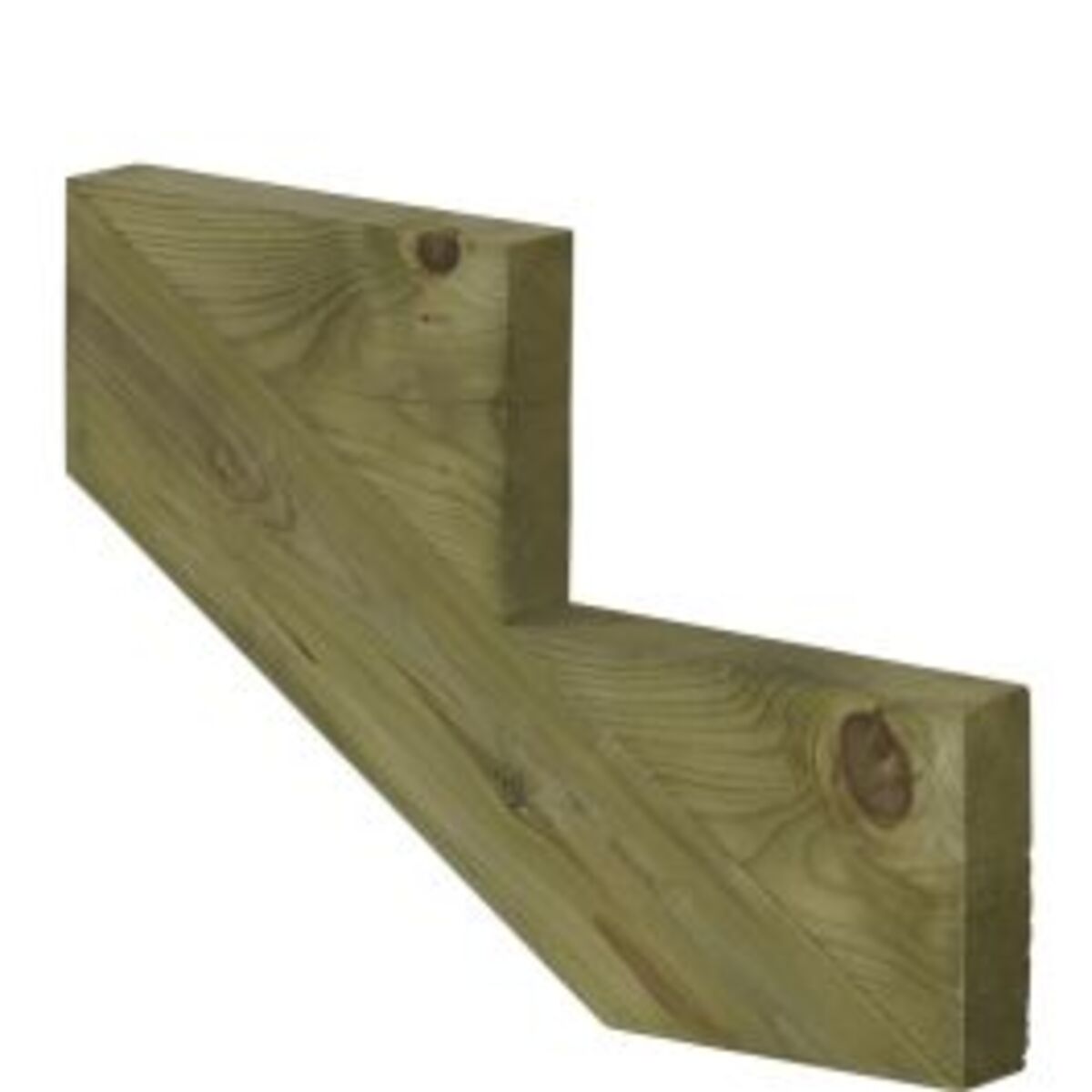 Deck stair stringer 2 steps pressure treated wood-h34cm