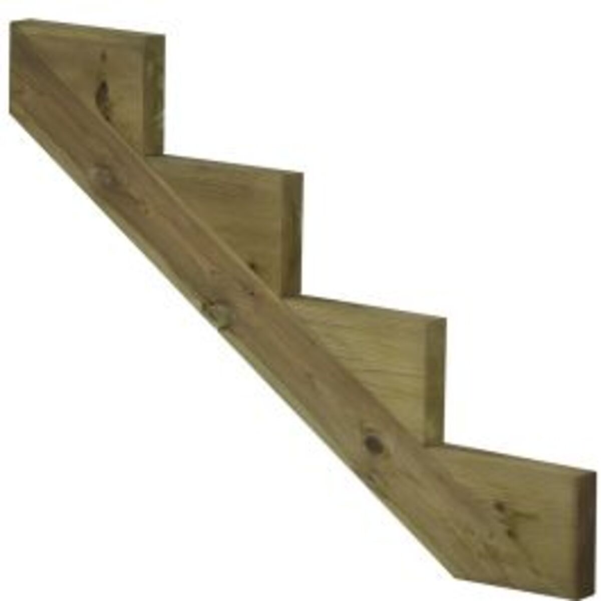 Deck stair stringer 4 steps pressure treated wood-h68cm