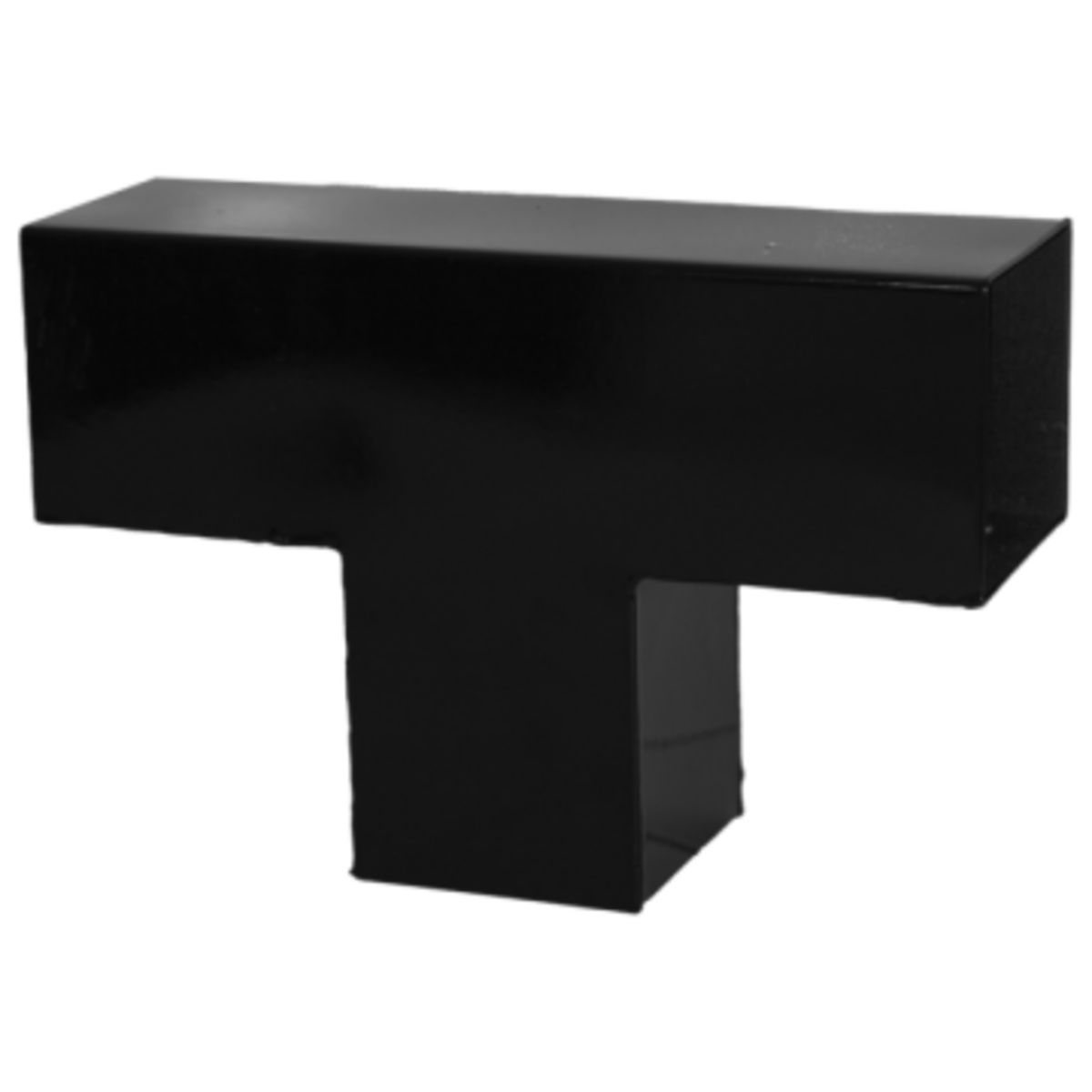 T-staffa cubica pergola 9x9cm - Polvere in acciaio zincato a caldo in acciaio nero 