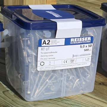 decking screw stainless steel 5x50mm - bucket 500 pieces