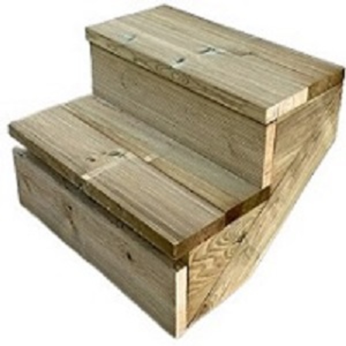 deck stairs wood 2 steps height 37cm type C