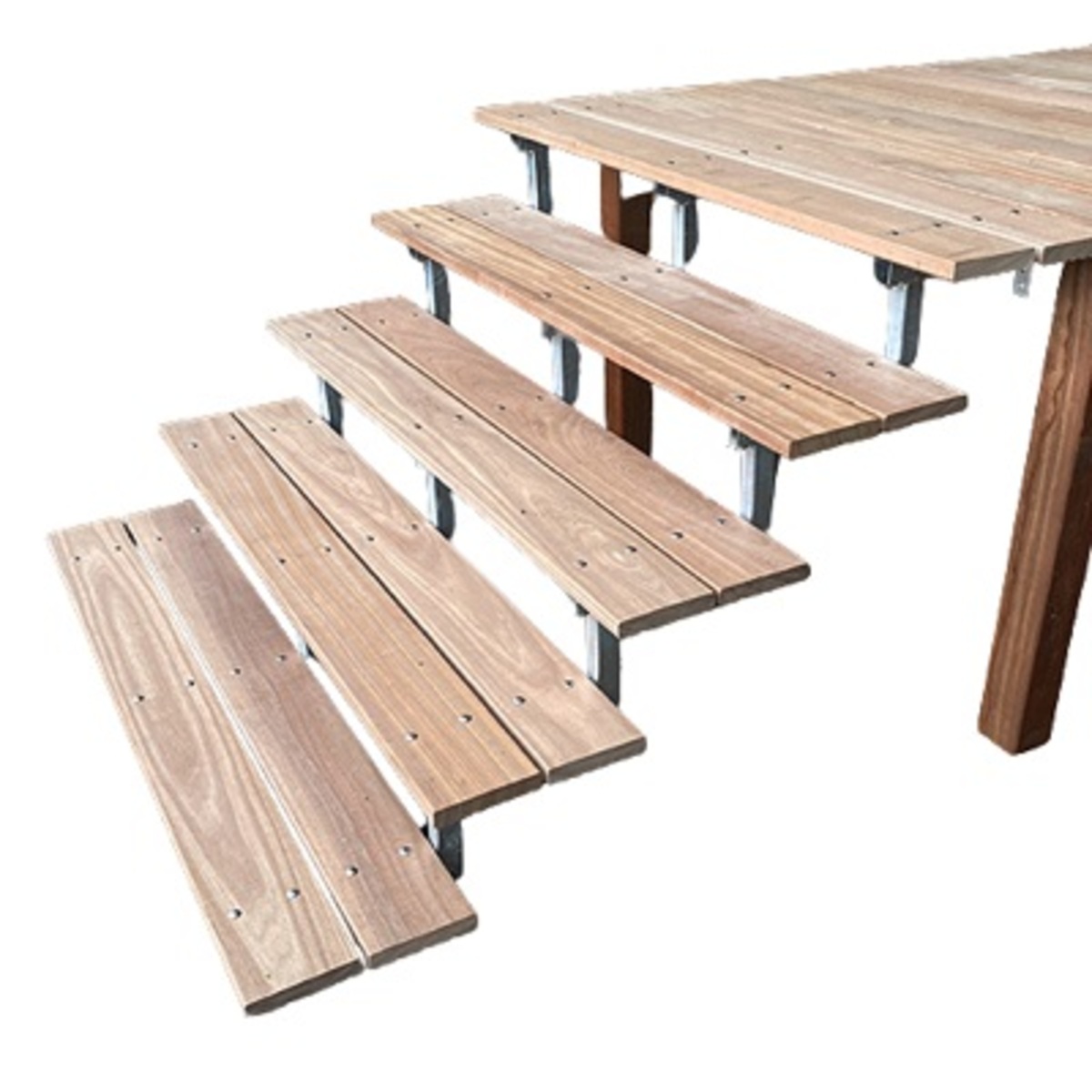 deck stairs with landing out of hardwood type D