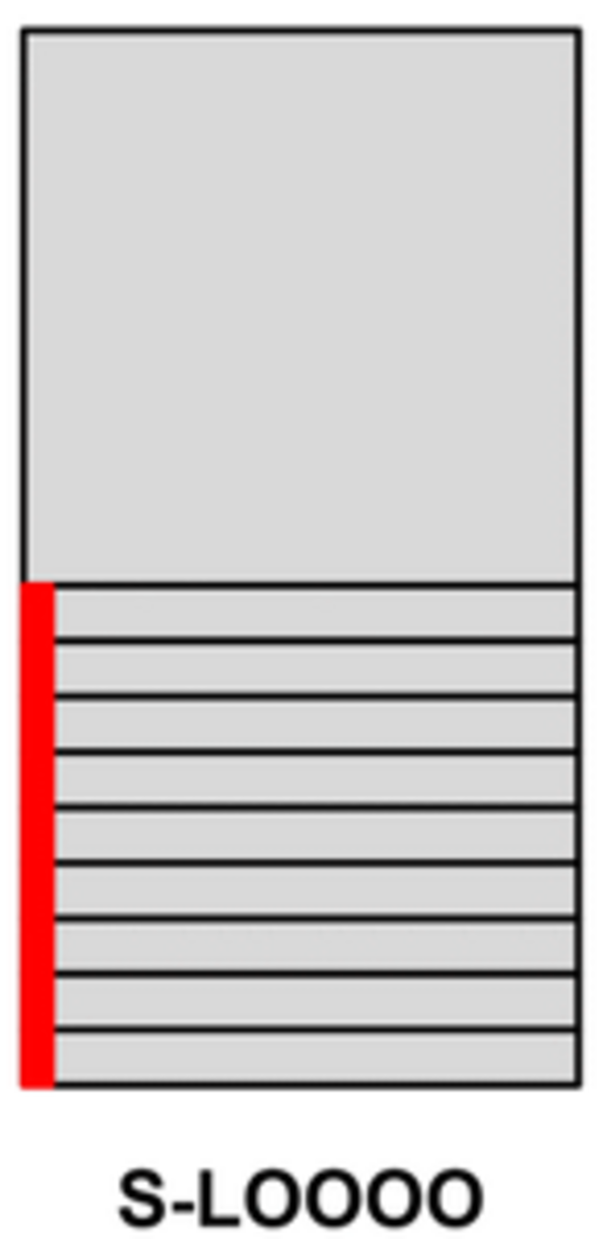 Balustrade stairs for outdoor use, with landing and banister only on the left side of the stairs